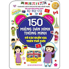 150 Miếng Dán Hình Thông Minh - Cờ Các Quốc Gia Trên Thế Giới