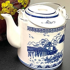Bình Ủ trà trái dừa THƯ PHÁP - Bộ Tách trà gỗ dừa - Âm bằng sứ. Dụng cụ Ủ trà, Cà phê Truyền thống cổ điển