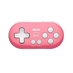 Tay cầm chơi game 8BitDo Zero 2 Bluetooth Gamepad Tương thích với Nintendo Switch Windows Android-Màu Hồng