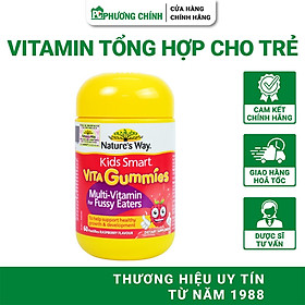 Kẹo Dẻo Vitamin Tổng Hợp Cho Bé Nature's Way Kids Smart Vita Gummies MultiVitamin For Fussy Eaters 60 Viên/Hộp