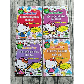 Combo 4 cuốn Kitty - Rèn Luyện Khả Năng Nhận Biết, Quan Sát, Sáng Tạo, Tập Trung (Tô Màu)