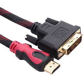 SOAIY Cáp chuyển đổi HDMI to DVI 3m (đen phối đỏ) - Hàng Nhập Khẩu