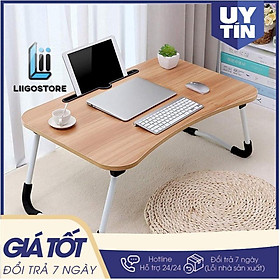 Mua Bàn gấp có khe để ipad vân gỗ