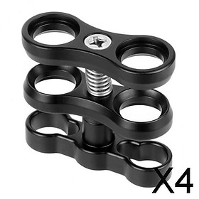 4xDiving Light Butterfly Clip Arm Clamp Mount Ball Adapter Connector For Gopro