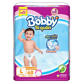 Tã Quần Bobby Ultra Jumbo Siêu Siêu Lớn L68 (Size L) - 68 Miếng