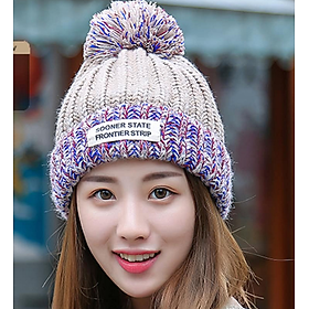 NÓN LEN NỮ PHỐI MÀU, MŨ LEN NỮ PHỐI MÀU DN19121706
