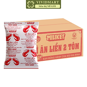 COLUSA - Mì Miliket gói giấy trắng hương vị Tôm, Mì tôm gói giấy trắng Miliket, Mì giấy Miliket (65g/gói)