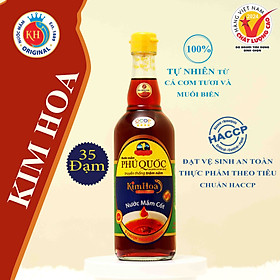 Nước mắm Cốt Kim Hoa Phú Quốc 35 đạm chai 520ml