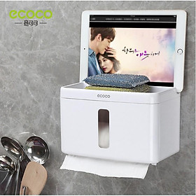 Ecoco Hộp Đựng Giấy Vệ Sinh Chữ Nhật Có Khay Để Điện Thoại