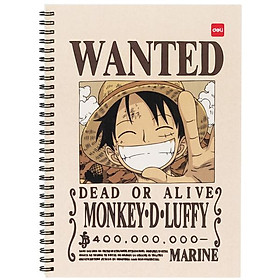 Sổ Lò Xo B5 Kẻ Ngang - 60 Trang 70gsm One Piece - Deli EN004 - Monkey D. Luffy