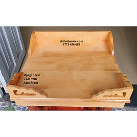 Mua Bàn thờ treo tường gỗ tràm bông vàng 35cm – vàng nhạt