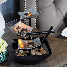 Đài Phun Nước Trang Trí Trong Nhà Giúp Thư Giãn Thích Hợp Trang Trí Bàn Máy Tính Fountain Desktop Decor - Ổ Căm Eu