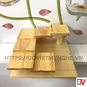 Mua Khay Gỗ Bậc Thang Trang Trí Sushi - Sashimi Nhật Bản - 5 Tầng Vuông