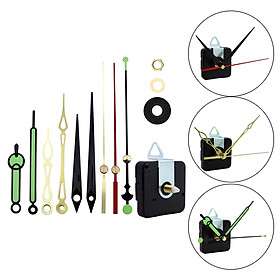 Clock Movement Mechanism Kits DIY Replace Accessories w/ 3 Pairs Hands