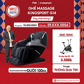 Miễn phí lắp đặt | Ghế massage KINGSPORT G14 công nghệ massage Kingtech Touch Premium, 15 chương trình massage tự động
