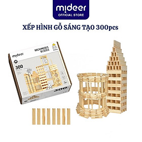 Hình ảnh Đồ chơi xây dựng xếp hình gỗ sáng tạo Mideer Archimedes City Blocks 300 mảnh ghép