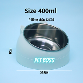 BÁT ĂN INOX CHỐNG GÙ 3 SIZE CHO THÚ CƯNG