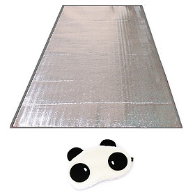 Mua Combo chiếu ngủ và tấm che mắt ngủ hình gấu - Chiếu viền xám