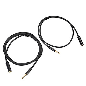 2 Pieces 3.5mm Audio Stereo Splitter Extension Cable 3.5mm Male to Female Port