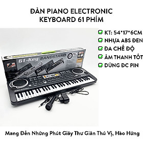 BỘ ĐỒ CHƠI ĐÀN PIANO ĐIỆN TỬ KÈM MIC HÁT CAO CẤP VỚI 61 PHÍM CHO BÉ VỪA HỌC VỪA CHƠI - ĐỒ CHƠI ÂM NHẠC CHO BÉ TRAI VÀ BÉ GÁI MẪU MỚI