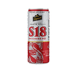 Thùng Bia S18 Export Mẫu 2021, 24 Lon x 330ml, Lon Cao