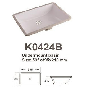 Mua Lavabo âm bàn màu đen  hiệu Trevi K0424B