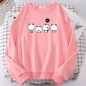 ÁO SWEATER IN 4 CON GẤU TRÚC (NHIỀU MÀU)