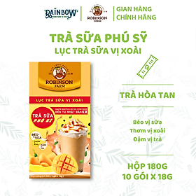 ROBINSON FARM - Trà Sữa Phú Sĩ - Vị Xoài - Hộp 180g (10 gói x 18g)