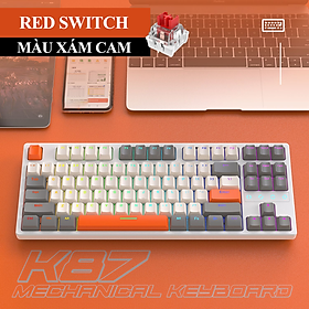 Mua Bàn phím cơ KHÔNG DÂY K87 kết nối 3 chế độ với thiết kế TKL 87 phím có đèn led RGB 22 chế độ cực đẹp và có hotswap thay switch dễ dàng