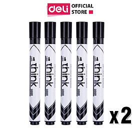 Bộ 10 Bút Lông Bảng Deli - Bút Dạ Bảng To Nhiều Mực Siêu Rẻ Viết Mướt Phù Hợp Học Sinh Văn Phòng Bảng Từ Trắng Cửa Kính - EU00120/ EU00130 / EU00140