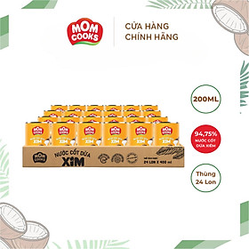 Khay 24 lon Nước cốt dừa Mom Cooks 400ml/lon