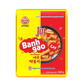 Bánh gạo Tokbokki Jin cay Ottogi gói 164g