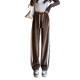 Quần thể thao unisex quần nhung 2 sọc viền thời trang nam nữ mới 2023