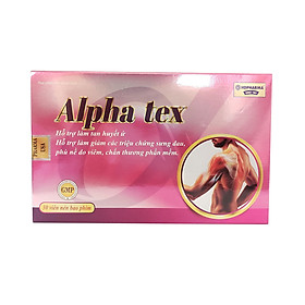 Viên uống Alpha tex hỗ trợ làm giảm các triệu chứng sưng đau