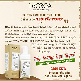 Tẩy Trang Bọt Tuyết Le'Orga - 2 in 1 Nước Làm Sạch Và ngừa mụn Cho Da Dầu, Mụn, Nhạy Cảm 100ml