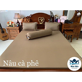 GA CHỐNG THẤM COTTON THUN NANO KHÁNG KHUẨN LOẠI TỐT - MÀU NÂU