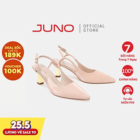 Giày Cao Gót Nữ 7cm Thời Trang JUNO Slingback Quai Thắt Nút CG07131