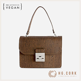 Túi Đeo Chéo Nữ Cao Cấp Mini CROSS-BODY BAG - HGcork Corkor CK247 - Vật liệu da cork thực vật thuần chay - Sản phẩm Handmade, Sản xuất tại Bồ Đào Nha