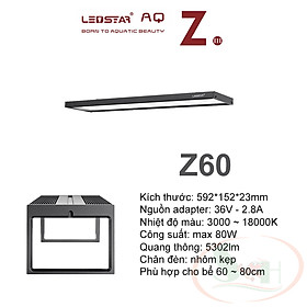 Đèn led LedStar AQ WRGB Z III series Z60, Z90, Z120 Z150 quang phổ thủy sinh cá tép