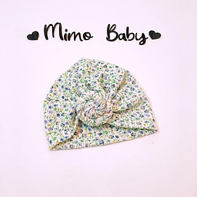 Mũ turban bé gái (4-8kg) - Chủ đề hoa nhí