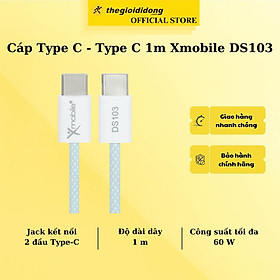 Mua Cáp Type C - Type C 1m Xmobile DS103 - Hàng Chính Hãng