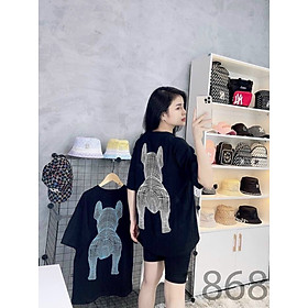 1/4 áo thun nam unisex form rộng - in hình chó pug siêu ngầu, áo thun nam unisex form rộng tay lỡ wash tee, áo thun nam nữ unisex form rộng in hình chó bull siêu ngầu,