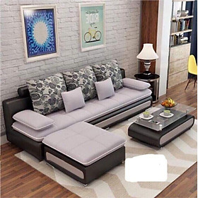 Sofa góc linh hoạt Tundo 2m4 x 1m6 da phối vải
