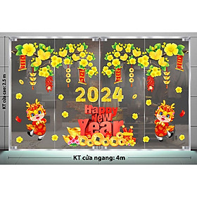 DECAL TRANG TRÍ TẾT 2024 CHO QUÁN BIDA