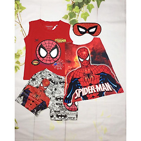 Đồ bộ thun bé trai siêu nhân nhện-Spider man từ 10-40Kg-giặt không vở hình-H&N