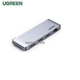Mua Ugreen 20490 usb-c to 2 x USB3.0 Type-A + 4k30hz HDMI + gigabits lan RJ45 USB type C Multifunction Docking Station CM458 10020490 hàng chính hãng