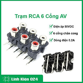 Mua Trạm RCA 6 cổng AV chân cong kết nối tín hiệu loa âm thanh