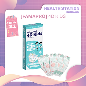 [FAMAPRO 4D KIDS - 10 CÁI/ HỘP] - Khẩu trang TRẺ EM kháng khuẩn cao cấp Famapro 4D KIDS tiêu chuẩn KF94