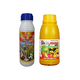 Bộ 2 chai Phân bón lá Ado Ethephon - RỤNG LÁ BẬT CHỒI HOA - CHÍN TRÁI ĐỒNG LOẠT chai 500ml