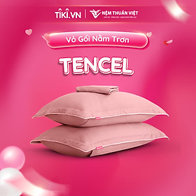 Vỏ Áo gối nằm Thuần Việt - Lụa Tencel Thoáng Mát, Thấm Hút Mồ Hôi Tốt - Họa Tiết Hoa Văn - Đa Dạng Họa Tiết